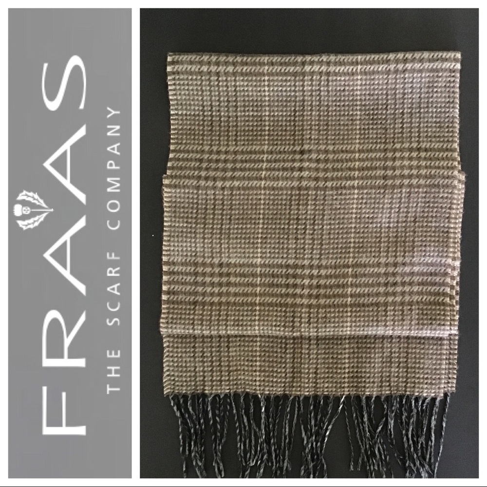 V FRAAS PLAID CASHMINK SCARF UNISEX